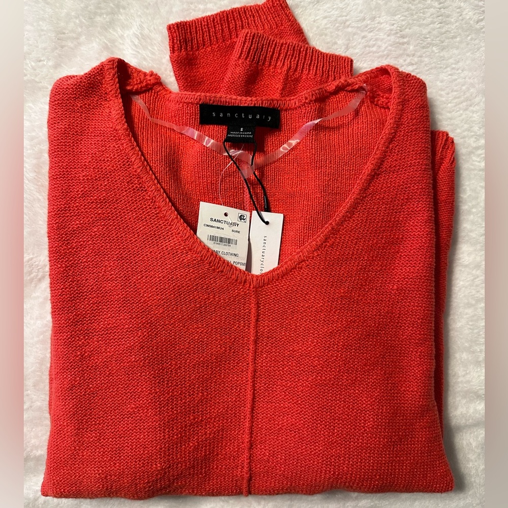 NWT reddish-orange Sanctuary sweater